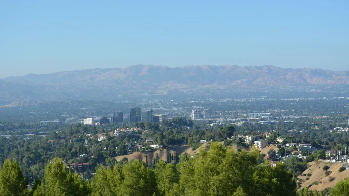 Aerial view of West Hills, CA